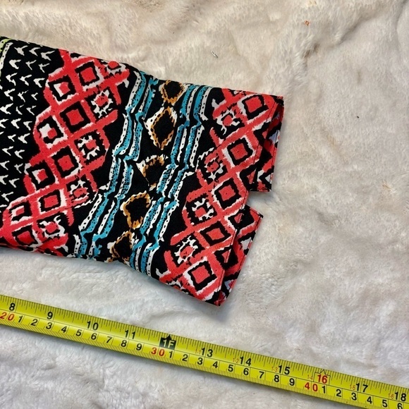 Speed Control Dress Small Black Geometric Pattern Hot Pink Teal Green White - Picture 14 of 16